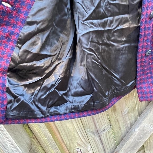 Vintage Pendleton 100% Virgin Wool Made in USA Houndstooth Pea Coat - Picture 10 of 10